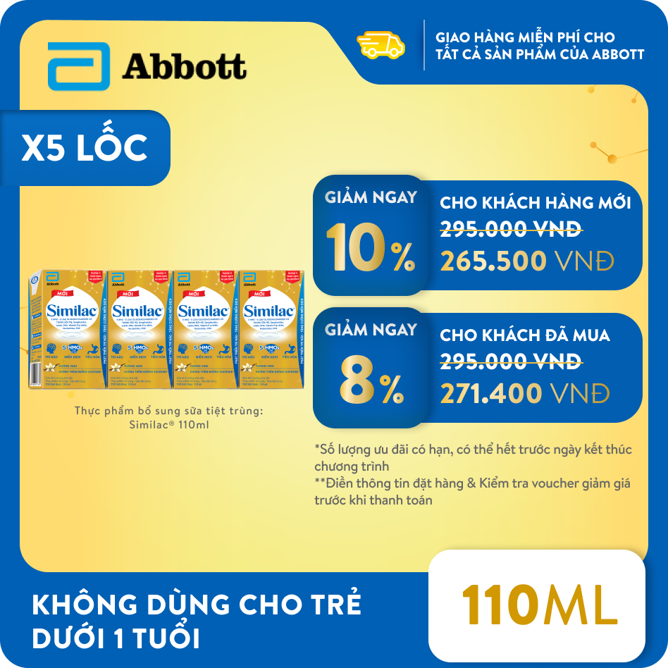 Combo 5 lốc Similac 110ml