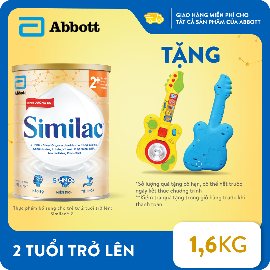 [Tặng đàn đồ chơi] Similac 2+ 1.6kg