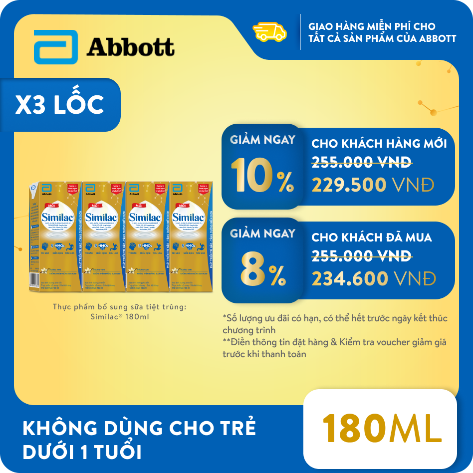 Combo 3 lốc Similac 180ml