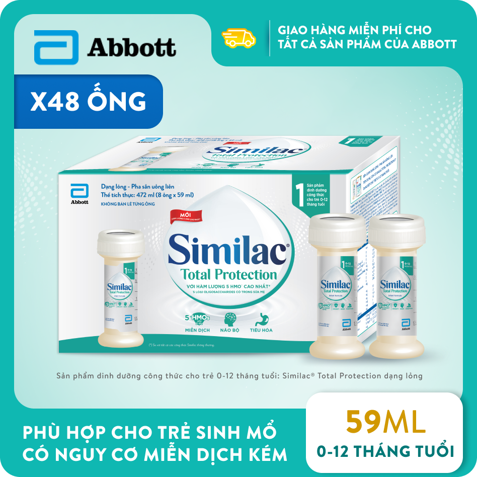 Th&ugrave;ng 48 ống Similac Total Protection 59ml 