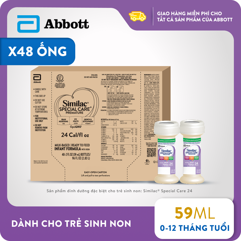 Th&ugrave;ng 48 ống Similac Special Care 24 59ml