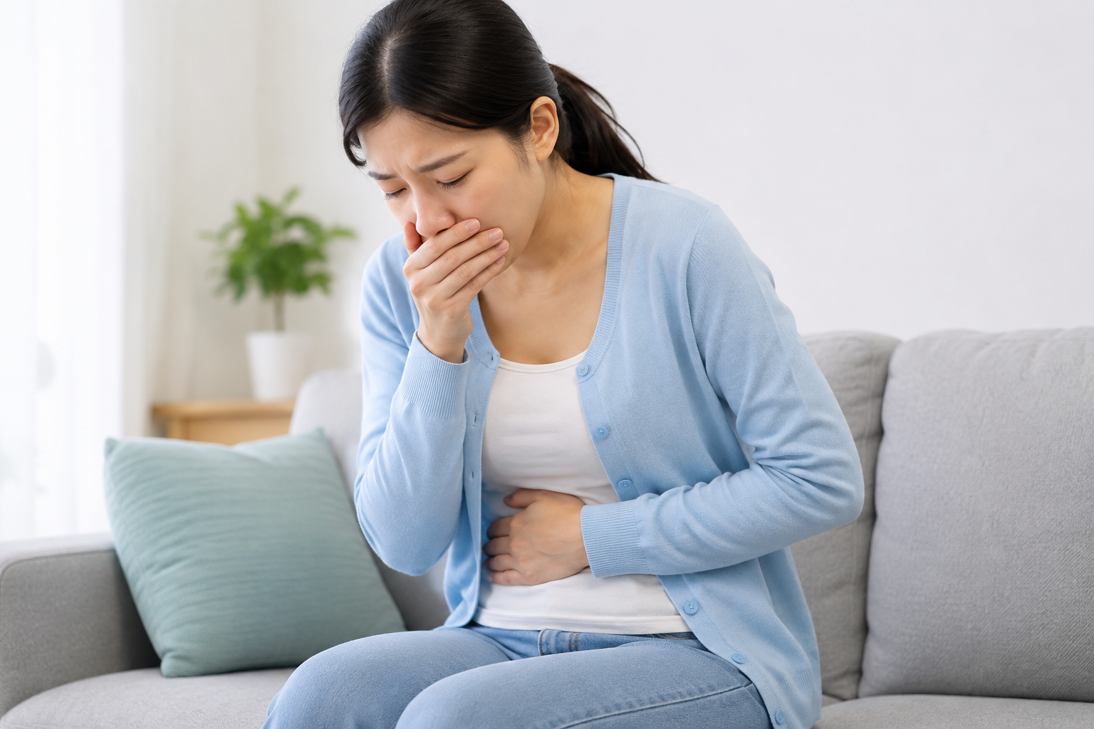 T&igrave;nh trạng ốm ngh&eacute;n hoặc buồn n&ocirc;n c&oacute; thể xảy ra v&agrave;o bất kỳ thời điểm n&agrave;o trong ng&agrave;y